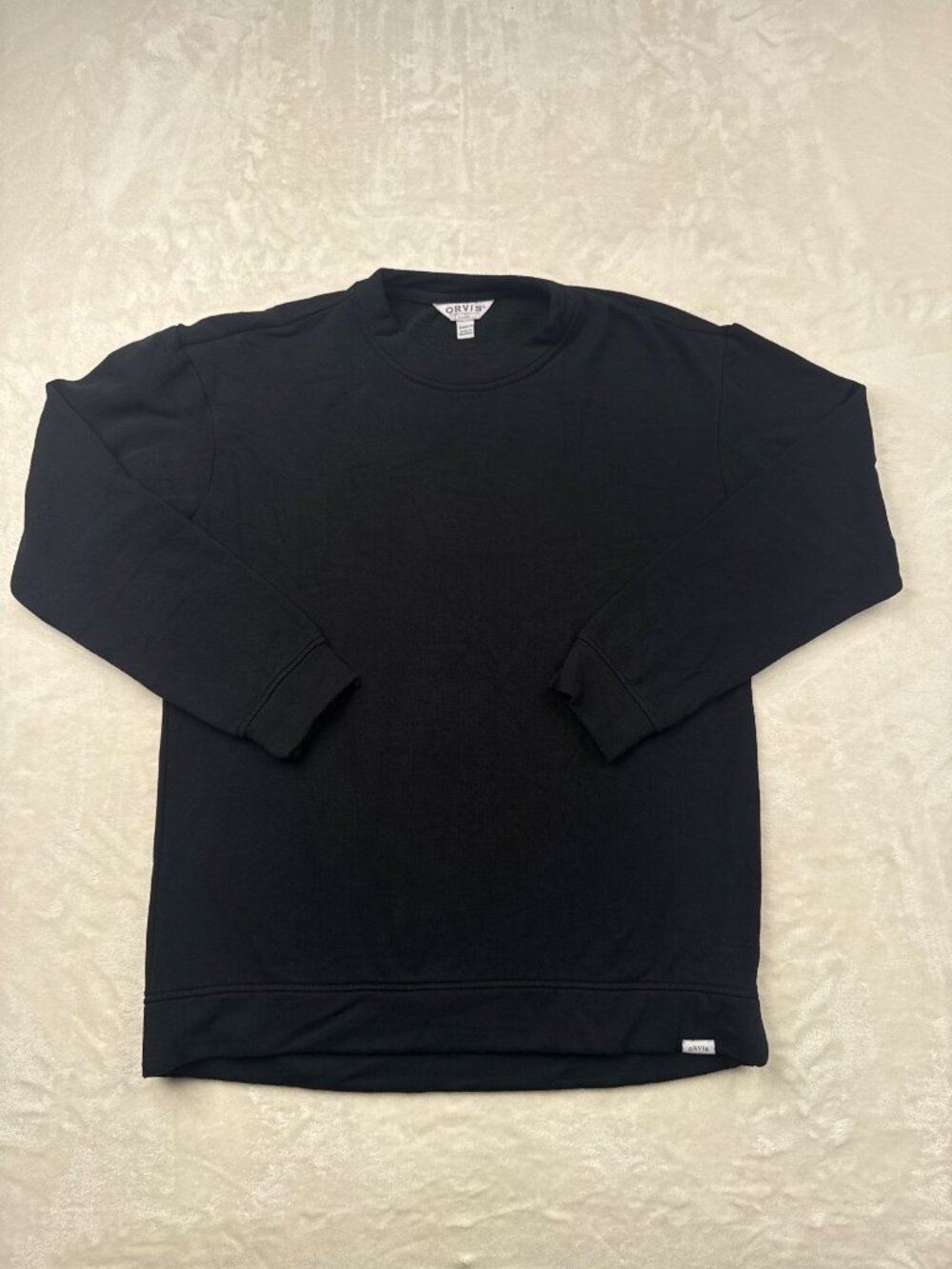 Orvis Womens Classic Collection Black Pullover Sweatshirt XS Long Sleeve
